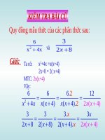 Chương II. §5. Phép cộng các phân thức đại số