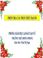 Chương II. §8. Phép chia các phân thức đại số