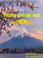 Chương III. §2. Phương trình bậc nhất một ẩn và cách giải