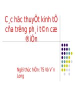 Các học thuyết kinh tế của trường phái tân cổ điển 