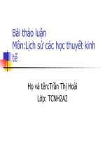 bài thao luận lịch sử các HTKT 