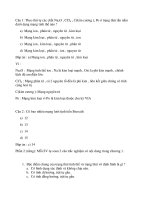 Tổng hợp câu hỏi tinh thể có đáp án môn hóa vô cơ 