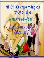 Chương II. §5. Phép cộng các phân thức đại số