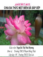 Chương I. §12. Chia đa thức một biến đã sắp xếp