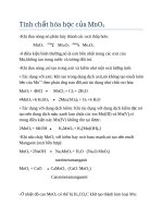Tính chất hóa học của mno2 