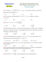 Đề thi thử THPT 2017 môn Toán trường THPT chuyên Thái Nguyên Lần 2 File word Có lời giải chi tiết