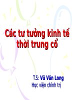 Các tư tưởng kinh tế thời kì trung cổ 