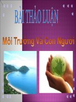 Bài thảo luận môi trường và con người công nghệ xử lý khí thải  liên hệ thực tế ở nước ta hiện nay về phương pháp xử lý khí thải áp dụng ở việt nam 
