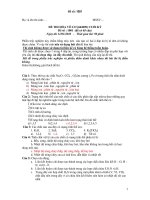 ĐỀ THI hóa vô cơ (604009) CUỐI kỳ 1001 