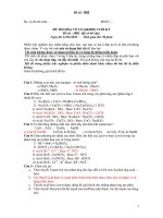 ĐỀ THI hóa vô cơ (604009) CUỐI kỳ1002 