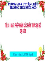 Chương II. §7. Phép nhân các phân thức đại số