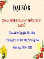 Chương II. §8. Phép chia các phân thức đại số