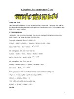 BÀI báo cáo SEMINAR vô cơ 