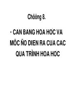 Trắc nghiêm bài tập cân bằng hóa học và mức độ diễn ra của các quá trình hóa học môn hóa vô cơ 