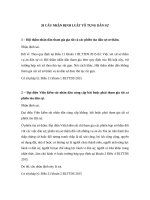 20 câu NHẬN ĐỊNH LUẬT tố TỤNG dân sự 