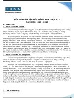 ĐỀ CƯƠNG TIẾNG ANH 7 HK 2