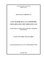 LVTS 2013   cải cách bộ máy của chính phủ nước cộng hòa dân chủ nhân dân lào 