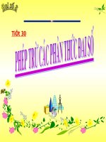 Chương II. §6. Phép trừ các phân thức đại số