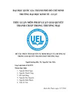 Phân tích  quyền tự định đoạt của đương sự trong giải quyết tranh chấp thương mại