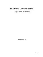 Ôn tập luật môi trường 2017