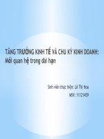 Thuyết trình tăng trưởng kinh tế và chu kỳ kinh doanh mối quan hệ trong dài hạn 