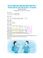 Đề thi học sinh giỏi môn toán 7 trường thực hành  thành phố hồ chí minh năm học 2015   2016(có đáp án)