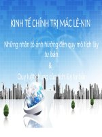 KINH TẾ CHÍNH TRỊ MÁC  LE NIN