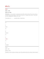 Đáp án trắc nghiệm iếng anh chuyên ngành 2 