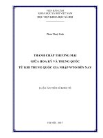 Tranh chấp thương mại giữa hòa kỳ và trung quốc từ khi trung quốc gia nhập WTO đến nay 