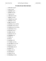 TỪ VỰNG về các môn THỂ THAO 