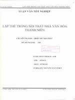 Lập thể trong nội thất nhà văn hóa thanh niên  