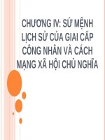 SỨ MỆNH LỊCH sử của GIAI cấp CÔNG NHÂN và CÁCH MẠNG xã hội CHỦ NGHĨA 