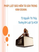 Bài giảng pháp luật bảo hiểm tài sản trong kinh doanh 