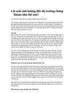 câu 6, ảnh hưởng lãi suất đến TT vốn và tiền tệ 