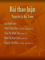 Slide thảo luận môn nguyên lý kế toán 