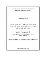 ĐẢNG CỘNG SẢN VIỆT NAM LÃNH ĐẠO CUỘC CẢI CÁCH GIÁO DỤC LẦN THỨ HAI NĂM 1956 Ở MIỀN BẮC