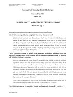 Kinh tế học vi mô dành cho chính sách công đáp án bài tập 5 (kinh tế fulbright)