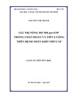 Giá trị nồng độ Mr-proANP trong chẩn đoán và tiên lượng trên bệnh nhân khó thở cấp (FULL TEXT)