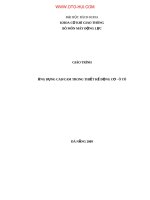 GIÁO TRÌNH ỨNG DỤNG CAD/CAM TRONG THIẾT KẾ ĐỘNG CƠ - Ô TÔ