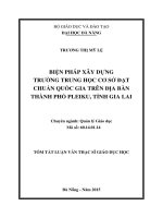 Biện pháp xây dựng trường trung học cơ sở đạt chuẩn quốc gia trên địa bàn thành phố pleiku tỉnh gia lai 