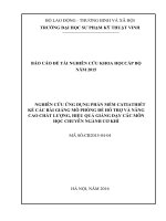 NGHIÊN CỨU ỨNG DỤNG PHẦN MỀM CATIATHIẾT KẾ CÁC BÀI GIẢNG MÔ PHỎNG ĐỂ HỖ TRỢ VÀ NÂNG CAO CHẤT LƯỢNG, HIỆU QUẢ GIẢNG DẠY CÁC MÔN HỌC CHUYÊN NGÀNH CƠ KHÍ