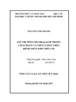 Giá trị nồng độ MR-proANP trong chẩn đoán và tiên lượng trên bệnh nhân khó thở cấp (TT)