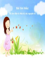 Độ âm điện & Hóa trị các nguyên tố