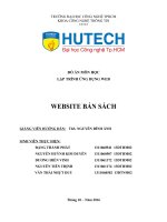 Đồ án môn học LẬP TRÌNH ỨNG DỤNG WEB Bán Sách mô hình MVC có file đính kèm