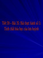 Bài 35. Bài thực hành số 5. Tính chất các hợp chất của lưu huỳnh