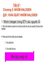 Bài 21. Khái quát về nhóm halogen