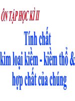 Bài 28. Luyện tập: Tính chất của kim loại kiềm, kim loại kiềm thổ và hợp chất của chúng