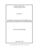 Đặc điểm của gen isoflavone synthase 1 phân lập từ hai giống đậu tương ĐT26 và ĐT84 (LV thạc sĩ)