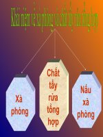 Bài 3. Khái niệm về xà phòng và chất giặt rửa tổng hợp