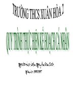 quy trình làm kế hoạch cá nhân